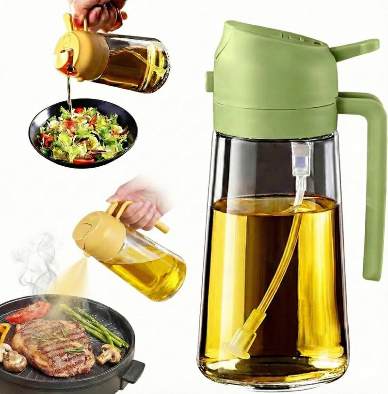 Oil Sprayer for Cooking Premium Quality 470ml 2x1 Eating Oil Sprayer for Air Fryer, Salad, Frying, BBQ, (1 Piece - Random Color) - Image 2