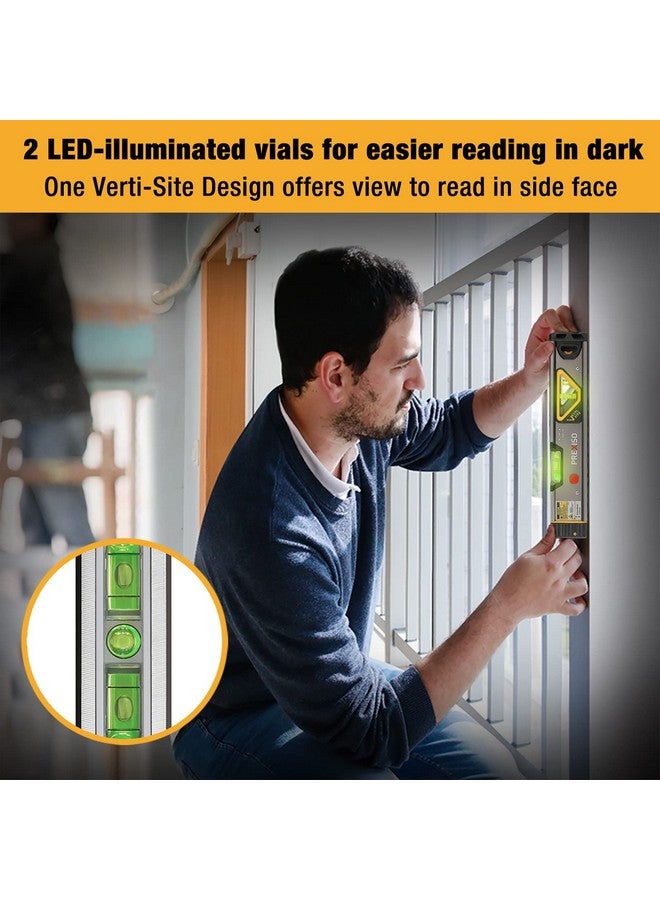 Prexiso PREXISO 2-in-1 Laser Level 12 in Spirit Level with Light, 100Ft Alignment Point & 30Ft Leveling Line, Magnetic Laser Leveler Tool for Construction Picture Hanging Wall Writing Painting Home Renovation  - Image 4