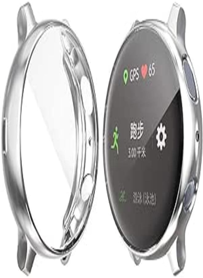 Next - متجر Next Store غطاء حماية ناعم من مادة TPU بتغطية كاملة متوافق مع ساعة Samsung Galaxy Watch Active 2 مقاس 44 مم (فضي) - Image 1