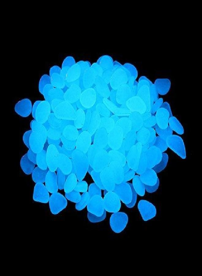 Party Zealot Party Zealot Inc 2lb 400PCS Glow in The Dark Pebbles Stones for Indoor and Outdoor Walkways Garden Driveway Large Bag Powered by Light and Solar (White)  - Image 2