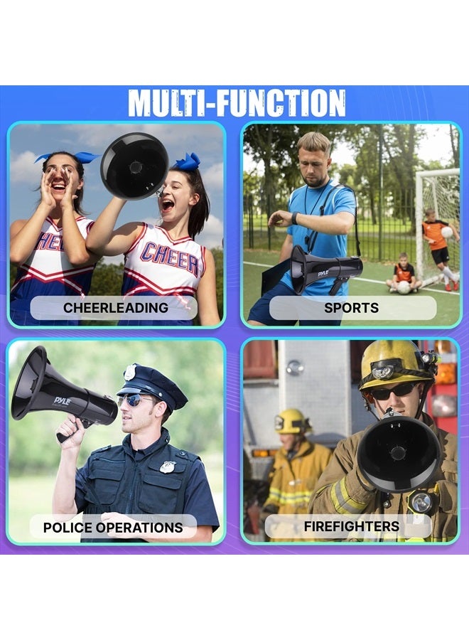 Pyle Megaphone Speaker PA Bullhorn with Built-in Siren 50 Watts & Adjustable Volume Control Ideal for Football, Baseball, Hockey, Cheerleading Fans & Coaches or for Safety Drills - PMP53IN - Image 5