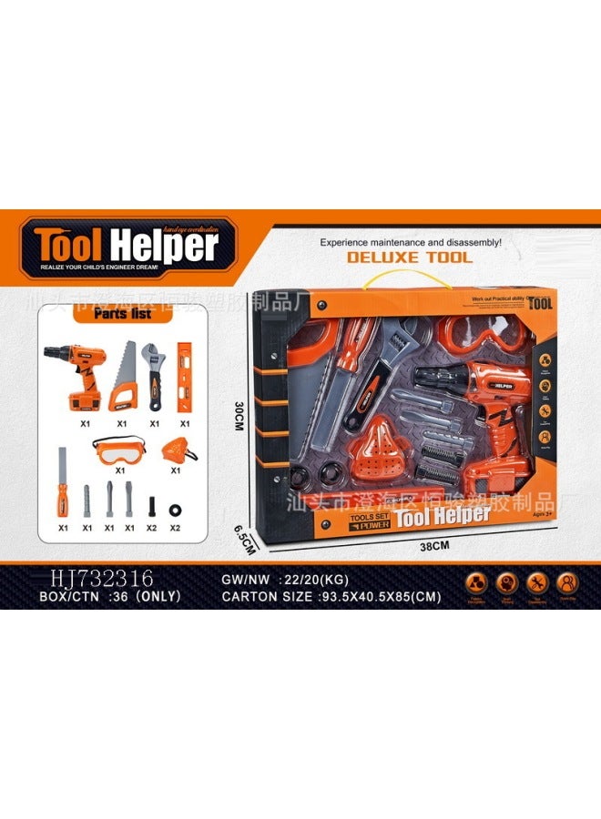 Children's Tool Set Toy Simulation Repair Repair Play House Screwdriver Assembly Multi-functional Toys-Color:Figure  - Image 4