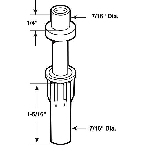 Prime-Line برايم-لاين MP6701 محور علوي لباب ثنائي الطي 7/16 بوصة، أبواب أليانس (عبوة 2) - Image 2