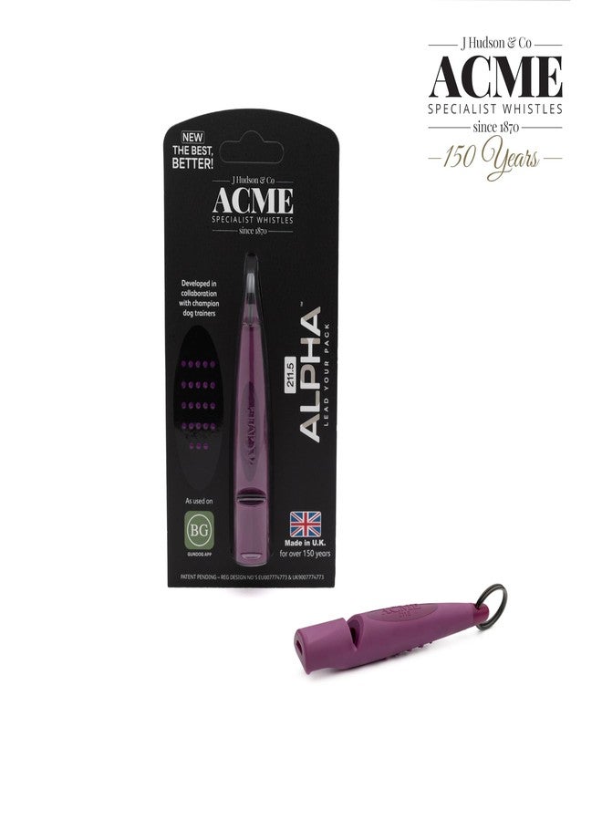 ACME Alpha 211.5 Professional Dog Training Whistle with Lanyard. Enhanced Ergonomic Grip. BPA-Free Plastic. 110 dBA. Long Range. Standardized Frequency. Made in the UK (Purple/Black) - Image 5