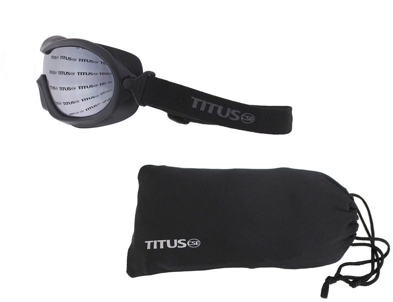 TITUS Motorcycle Riding Padded Sport Goggles (G32 - Single Lens Mirrored) - Image 1