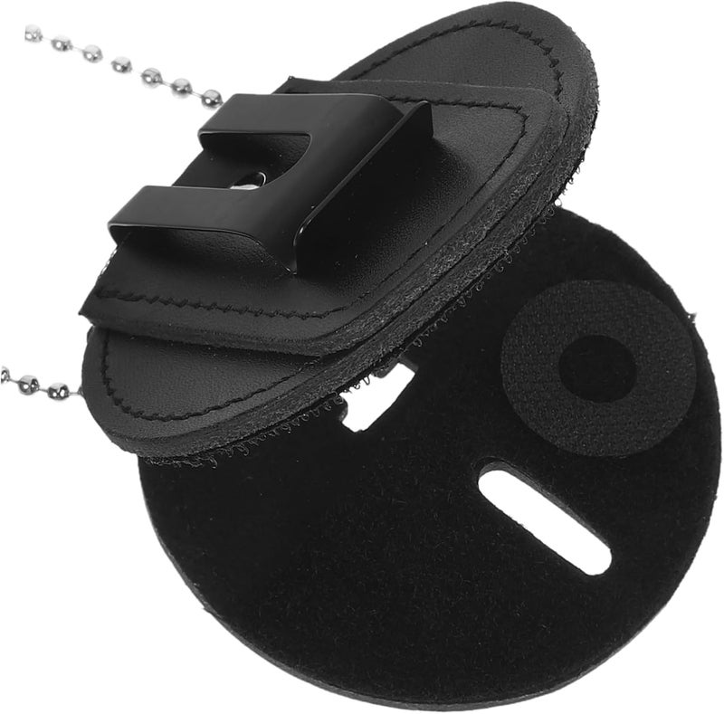 Pu Badge Holder Bead Chain Shape Id Card Protector for Work Elegant Design Use Robust Pu Construction - Image 3