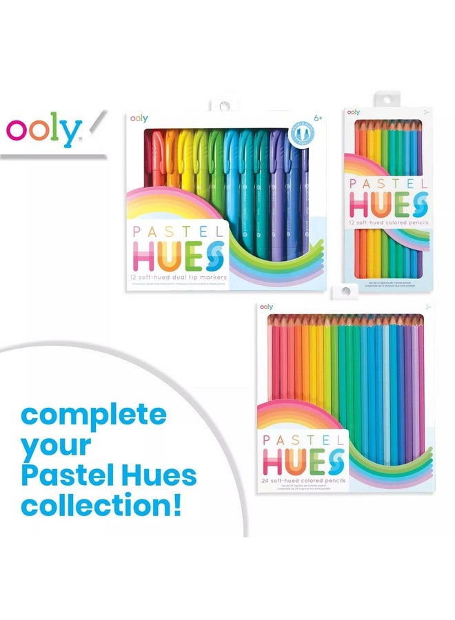 Pastel Hues Dual Tip Markers Set Of 12 Water Based Colored Markers Chisel Tip And Point Tip On Each Marker For Kids Double Ended Markers For Art Supplies & Stationery Sets [Chisel/Fine Tips]