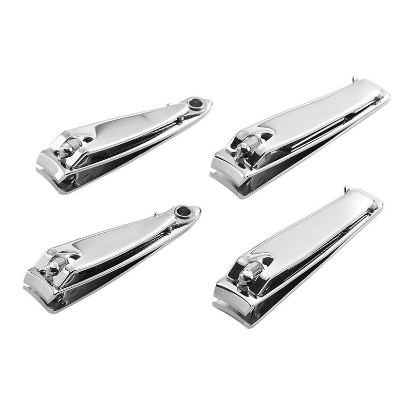 QLL 4 Pcs Nail Clippers for Fingernails and Tonenail by QLL - Swing Out Nail Cleaner/File - Sharpest Stainless Steel Clipper - Wide Easy Press Lever - Nail Cutter - Image 2