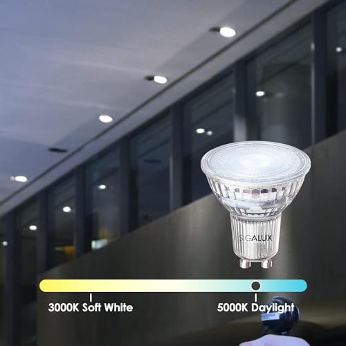 Sigalux GU10 LED Light Bulbs, Dimmable 5000K Daylight White Natural Light, 4.5W 450LM, MR16 LED Bulb Equivalent 50W Halogen Replacement, 35 Degree Spot for Track Light Bulb, Pack of 8 - Image 3