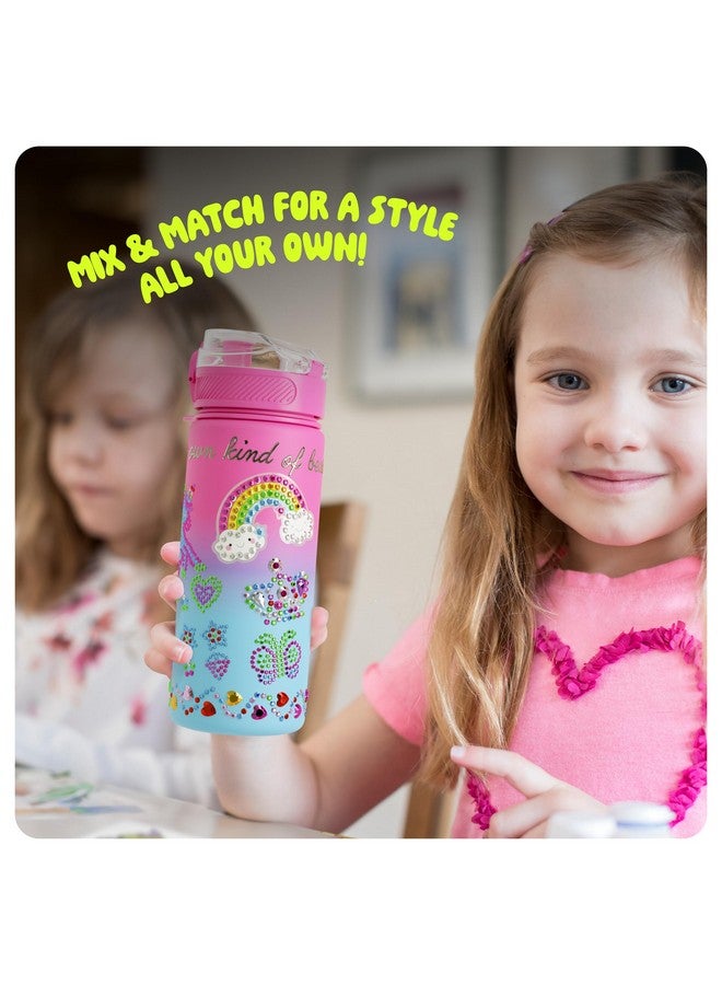 Dan&Darci Decorate Your Own Glow-In-The-Dark Water Bottle Kit For Girls - 4 5 6 7 8 Year Old Girl Birthday Gift Ideas - Gifts For Girls Ages 4-6 5-7 6-8 - Arts And Crafts For Kids Age 6-8 - Unicorn Mermaid Toys - Image 2