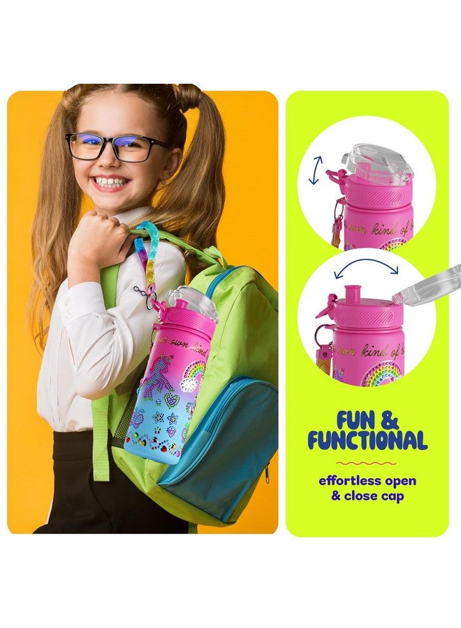 Dan&Darci Decorate Your Own Glow-In-The-Dark Water Bottle Kit For Girls - 4 5 6 7 8 Year Old Girl Birthday Gift Ideas - Gifts For Girls Ages 4-6 5-7 6-8 - Arts And Crafts For Kids Age 6-8 - Unicorn Mermaid Toys - Image 5