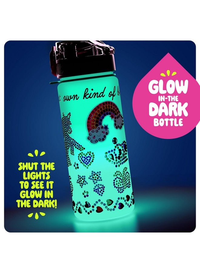 Dan&Darci Decorate Your Own Glow-In-The-Dark Water Bottle Kit For Girls - 4 5 6 7 8 Year Old Girl Birthday Gift Ideas - Gifts For Girls Ages 4-6 5-7 6-8 - Arts And Crafts For Kids Age 6-8 - Unicorn Mermaid Toys - Image 3