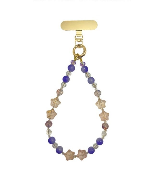 Handmade Premium Crystal Phone Strap-Hibiscus - Image 1