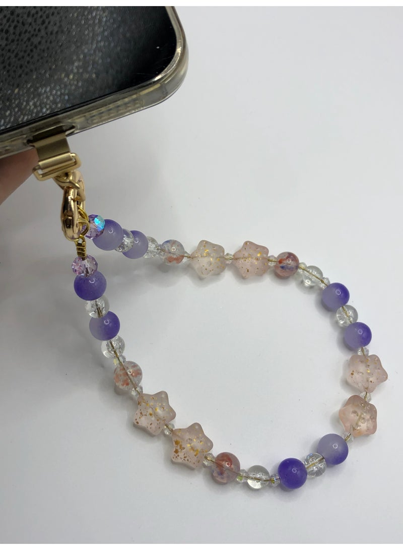Handmade Premium Crystal Phone Strap-Hibiscus - Image 3
