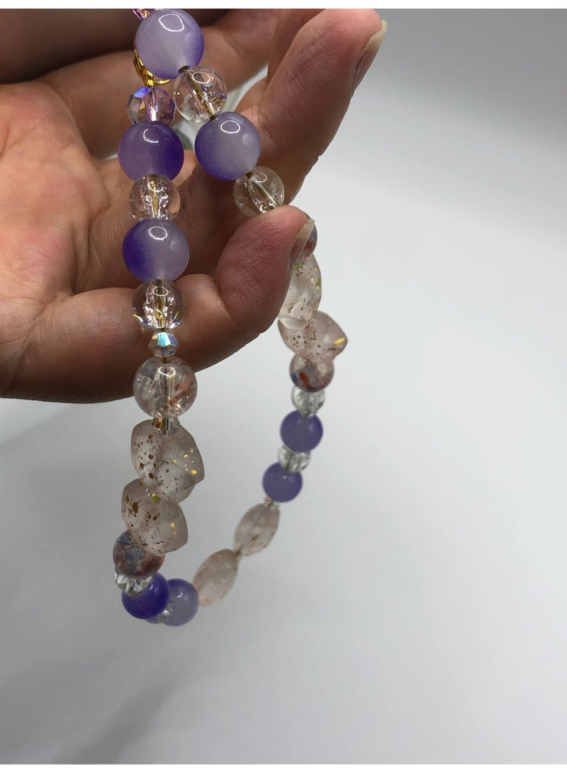 Handmade Premium Crystal Phone Strap-Hibiscus - Image 5