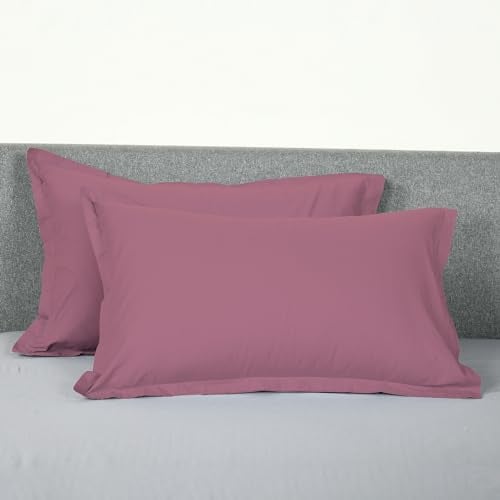 SleepyCat Cotton Solid Pillow Case with Envelope Closure - Pack of 2 Count | Coloured with AZO-Free Dyes and Oeko-Tex Certified | Machine Washable, Purple Panther (Standard Size, 28X18 Inches),200 - Image 3