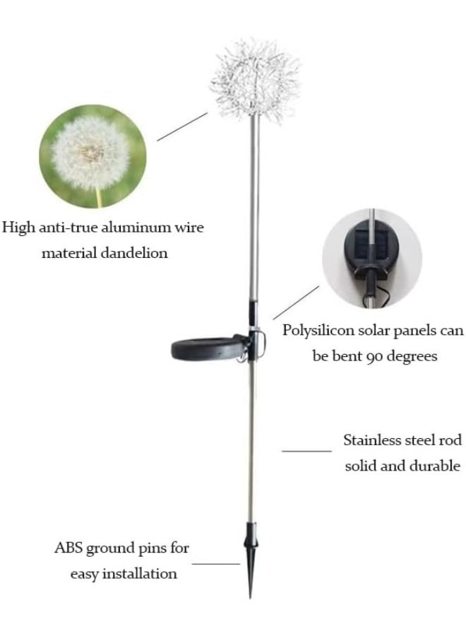 Dekorly Solar Garden Lights Outdoor ,Auto On/Off, IP65 Waterproof - Solar Powered Decorative Lights for Yard, Pathway, Lawn, Patio, Garden Decor(Aluminum wire ball,2PC) - Image 3