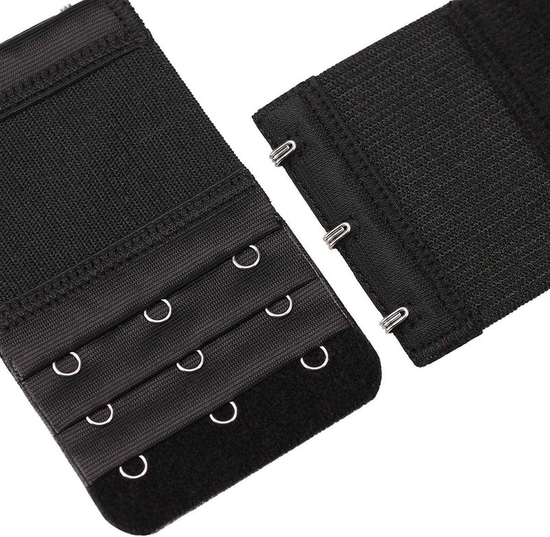 Akstore 6 Pieces Women's Soft Comfortable Elastic Bra Extenders Bra Extension Strap 3 Hook 3 Row Lady's Bra Extender Bra Band - Image 3