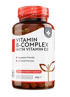 Nutravita Vitamin B Complex 365 Tablets 1 Full Year Supply  - Image 1