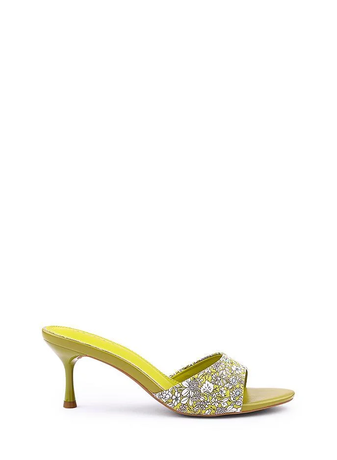IconStyle Womens floral printed stiletto heeled sandals
