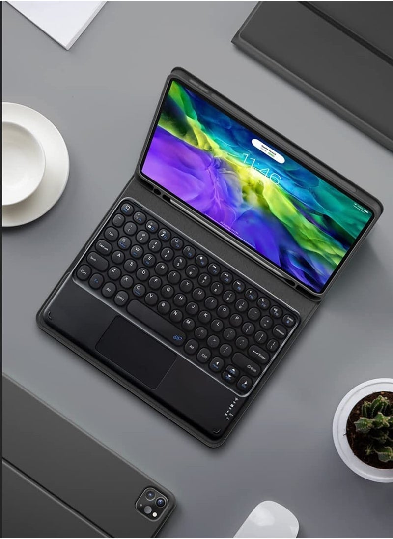 General - Arabic and English Keyboard Case with Mouse and Touch Compatible with ipad mini 6,Magnetic Separate Color Touchpad Keyboard with Pencil Holder,keyboard case for ipad mini 6 - Image 1