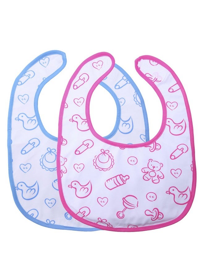 Littleforbig Big Sized Bib 2 Packs Nursery Blue And Pink  - Image 1