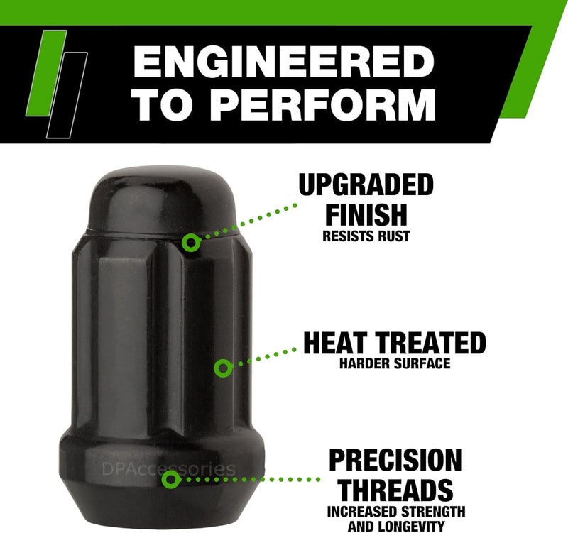 DPAccessories 20 Black Closed End Spline Tuner Lug Nuts - Image 5