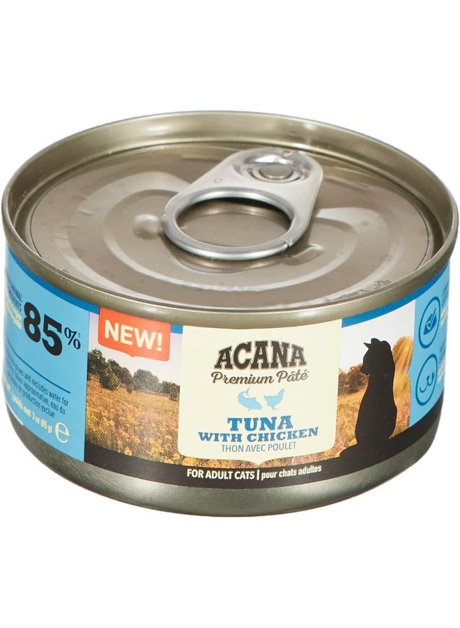 acana طعام رطب للقطط البالغة من أكانا - تونة ودجاج باتيه - 85 جرام - Image 2