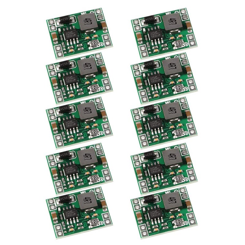 Dorhea 10PCS MP1584EN 3A Mini Step Down Buck Converter DCDC 24V to 12V 9V 5V 3V Adjustable Step Down Module Replace LM2596 Compatible with Raspberry Pi Robort Parts DIY Kit