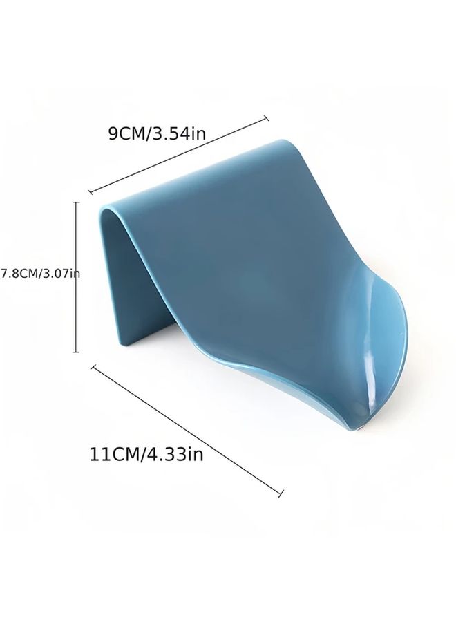 Yellow Self Adhesive Leaf Pattern Soap Holder With Drainage Holes No Drill Space Saving Bathroom Shelf - Image 3