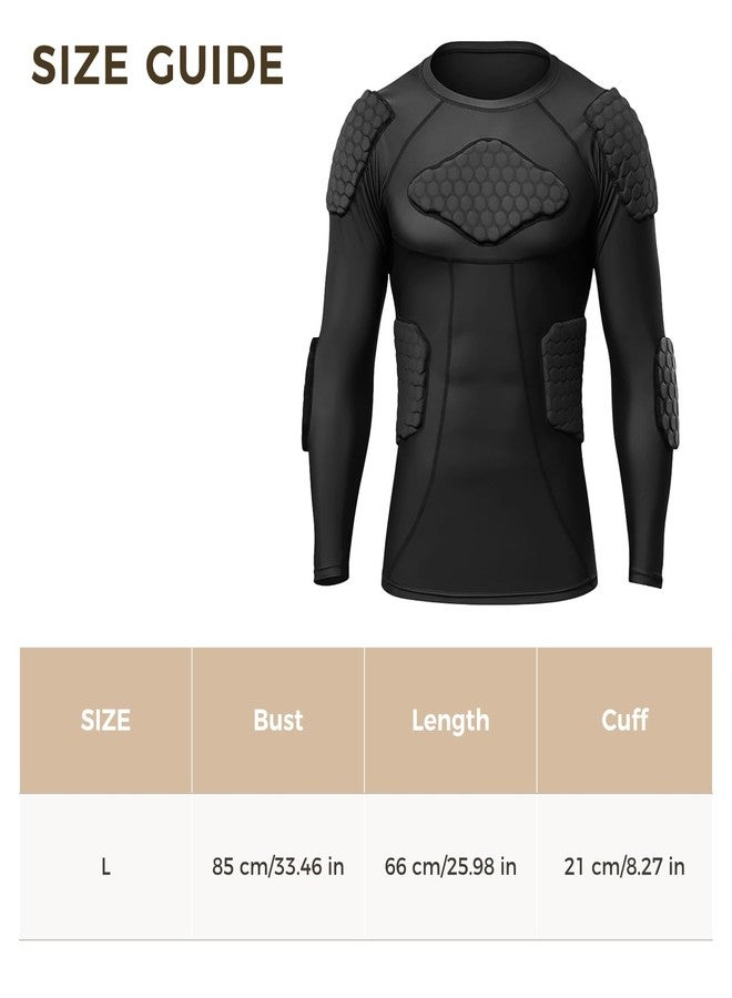 Varku Padded Football Training Shirt, Men's Long Sleeve Honeycomb Protective Base Layer, Impact Resistant Training Gear - Image 4
