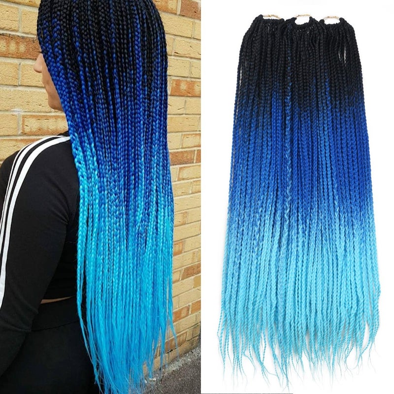 Beyond Beauty Ombre Box Braids Crochet Hair Crochet Braids Box Braiding Synthetic Hair Extension 24inch (5 packs/order) - Image 3
