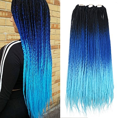 Beyond Beauty Ombre Box Braids Crochet Hair Crochet Braids Box Braiding Synthetic Hair Extension 24inch (5 packs/order) - Image 1