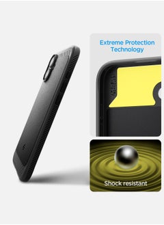 Spigen غطاء Rugged Armor MagFit لهاتف iPhone 16 مزود بنسيج MagSafe وألياف الكربون (2024) - أسود غير لامع  - Image 5