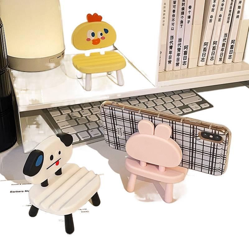 Stand Phone Holder Creative Soft Plastic for Fits Most Smartphones Black finish for Indoor Use - Image 3