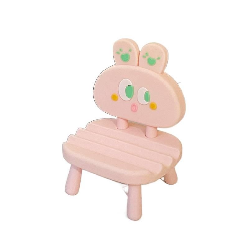 Stand Phone Holder Creative Soft Plastic for Fits Most Smartphones Black finish for Indoor Use - Image 1