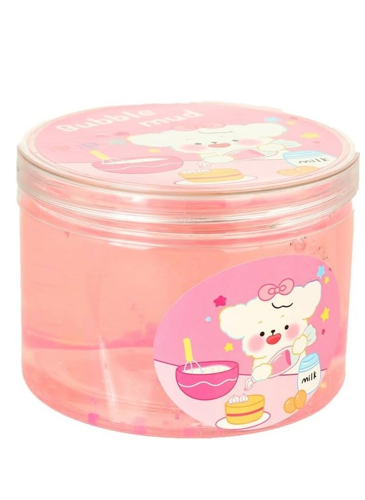 Bubble Clear Glitter Slime for Kids Pink  - Image 2