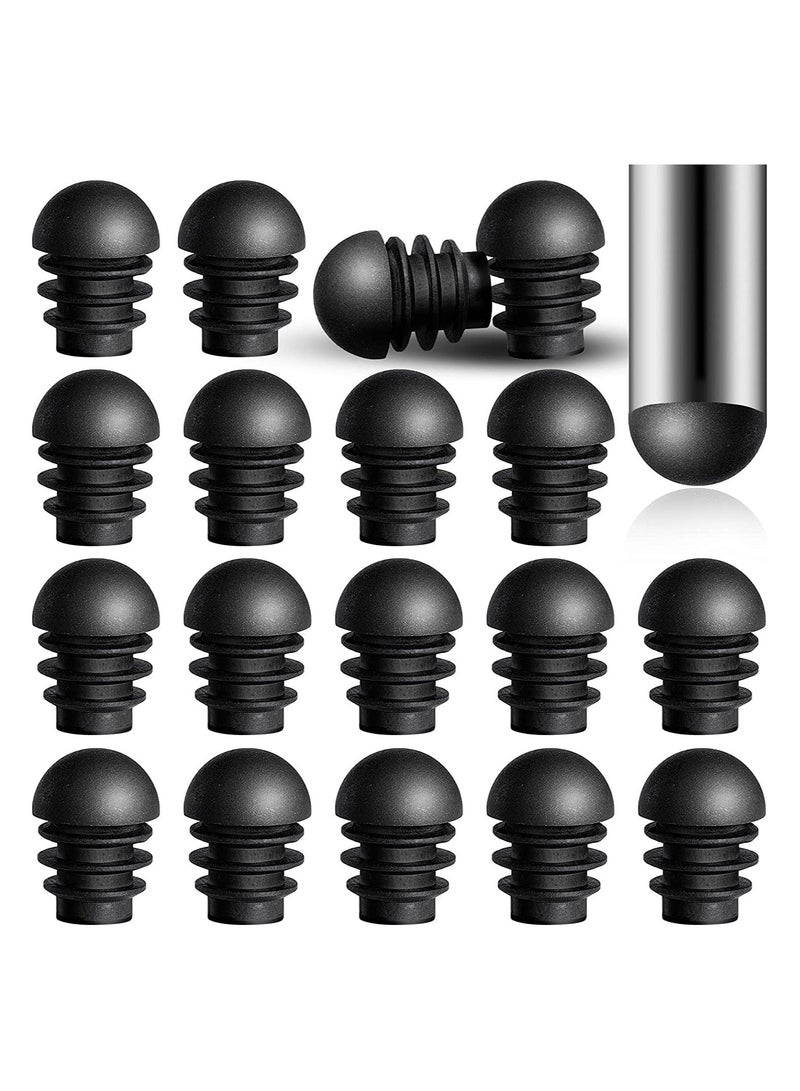 NIBEMINENT 24 Pieces Chair Leg Caps, Plastic Tube Inserts Round End Plugs Domed Furniture Covers Non-Slip Plug Protectors for Chairs Table Legs (1.6 x 2.1 cm)  - Image 1