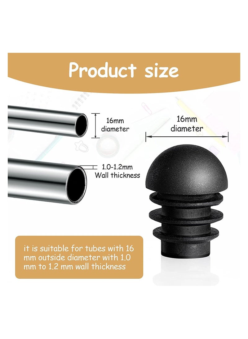 NIBEMINENT 24 Pieces Chair Leg Caps, Plastic Tube Inserts Round End Plugs Domed Furniture Covers Non-Slip Plug Protectors for Chairs Table Legs (1.6 x 2.1 cm)  - Image 3