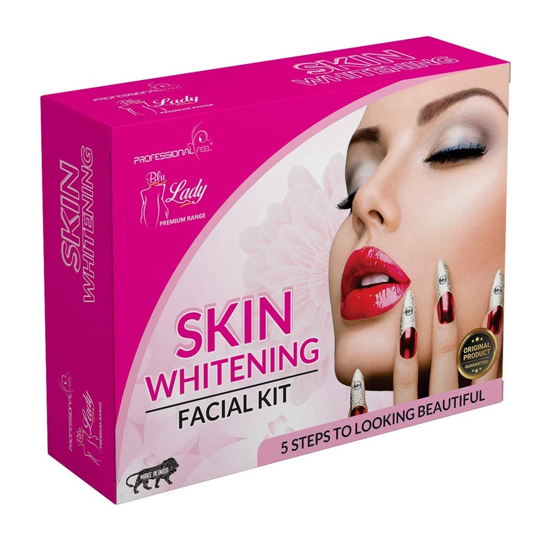 Professional Feel Blue Lady Diamond Skin Whitening Tightening Facial Kit With Face Massager Best Instat Glow Facial Kit Ever in INDIA 275 gm - Image 5