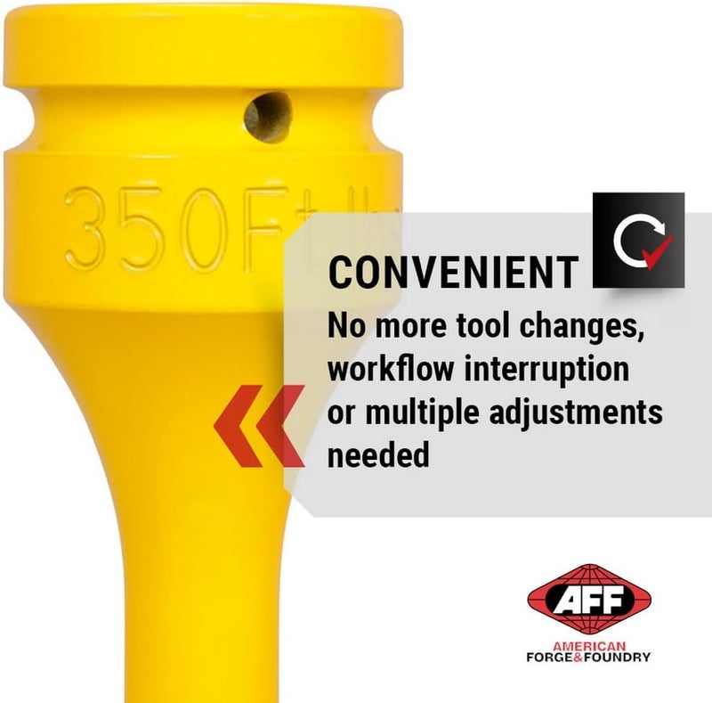 AFF Torque Limiting Extension, 1" Drive, 350 ft/lbs, Yellow, 40408 - Image 4