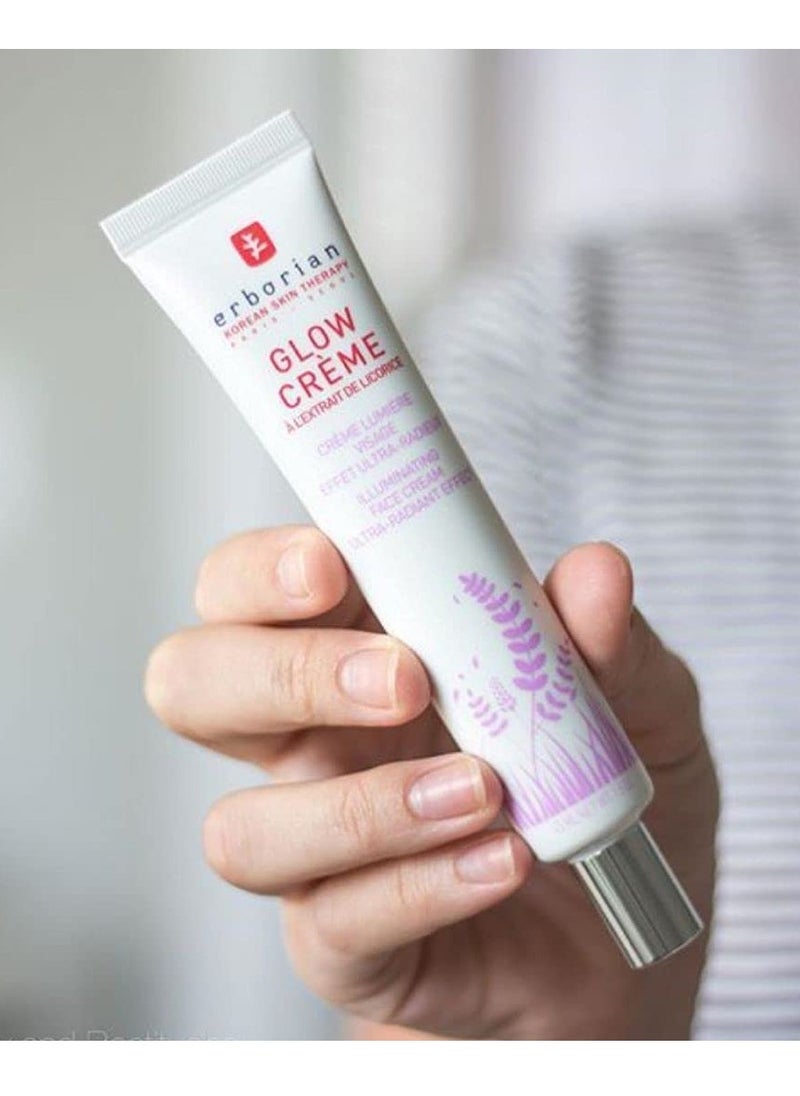 erborian Erborian - Glow Cream - Ultra-Radiant & Illuminating Daily Facial - Radiance Boosting Primer for Fresh & Dewy Finish with Glowing Complexion Brightens - 1.5 Oz  - Image 3