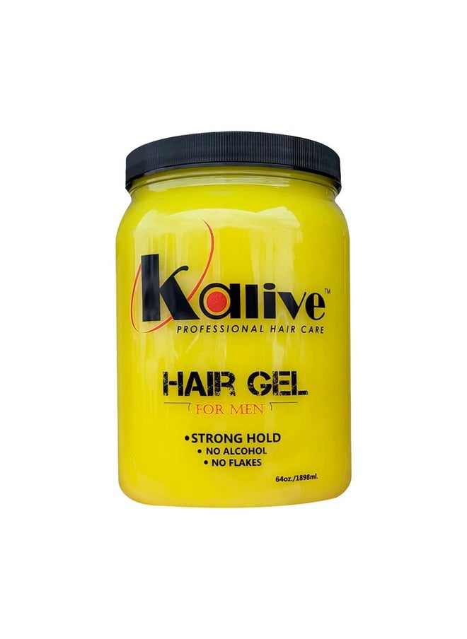 KALIVE 2 STYLE - Kalive Men'S Hair Styling Gel 64 Oz Stronghold And Light Shine All Day Mens Hair Product Fresh Scent No Flaking Or Alcohol - Image 1