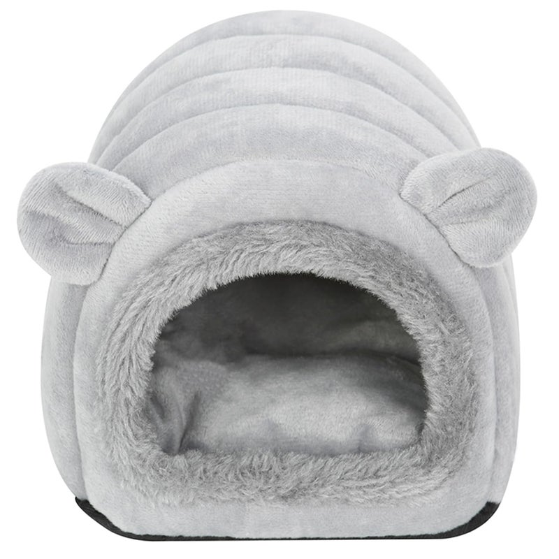 YUANST Hedgehog Bed Cave Nest Hideout, Hamster Guinea Pigs Small Animals Cage Supplies Warm House-Gray - Image 3