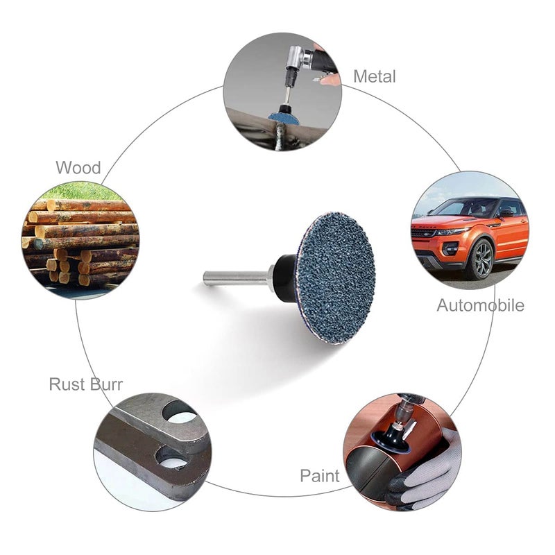 Tshya Quick Change Grinding Disc, 50 Pcs P60 2 inch Sanding Discs, Zirconia Coated Roll Lock Disc for Surface Prep (60 Grit) - Image 4