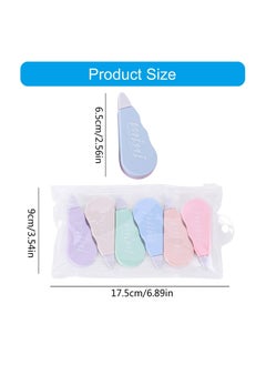 CMGTYYD 6 PCS White Out Correction Tapes, Colorful Portable Correction Tape, smooth tape output, not easy to fall off, Easy to Use Applicator for Instant Corrections, Study Supplies and Office Products  - Image 2