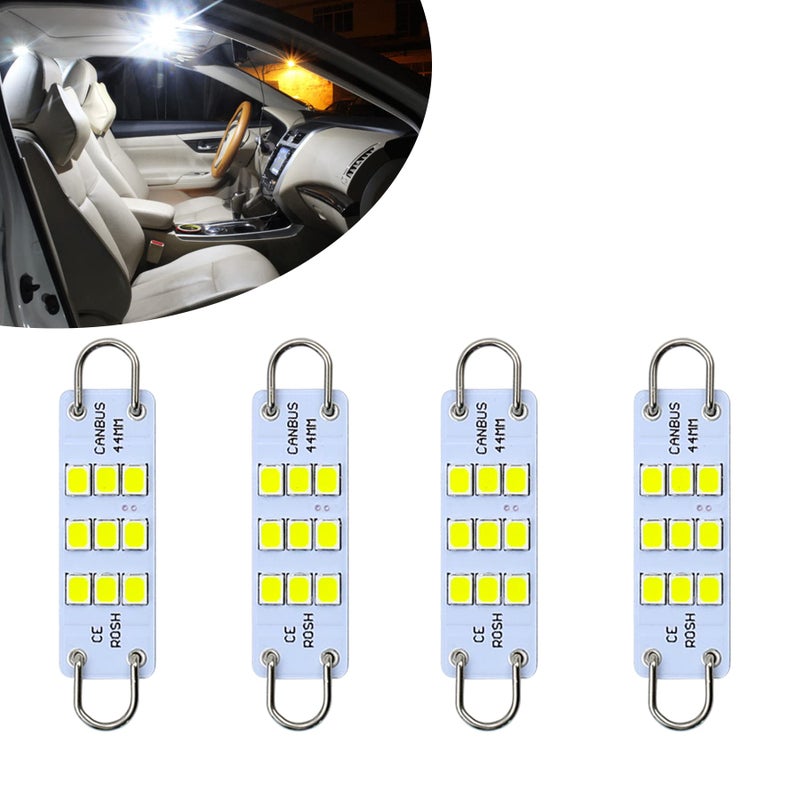 iBrightstar 930V Extremely Bright 561 562 567 564 Festoon Error Free 173 44mm LED Bulbs for Interior Map Dome Luggage Compartment Lights White