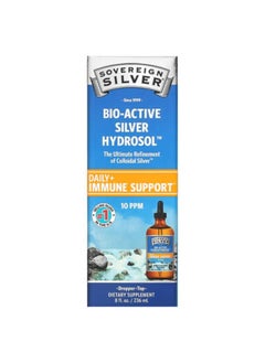 Sovereign Silver Bio-Active Silver Hydrosol Dropper-Top, Daily + Immune Support, 10 PPM, 8 fl oz (236 ml) 