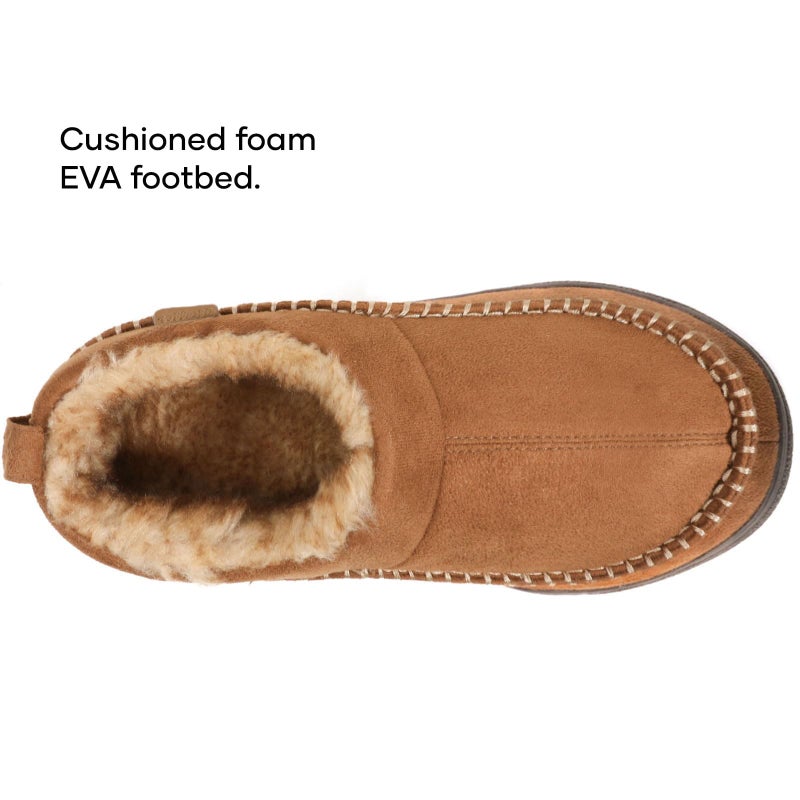 Zigzagger Men's Moccasin Slippers Memory Foam House Shoes, Ankle Toasty Indoor and Outdoor Warm Loafer Slippers(Tan,Size 12) - Image 4