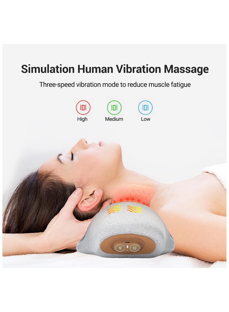 general Massager Pillow for Neck, Multi-Function Shoulder and Neck Massager, Heat + Vibration Massage Two-in-one, Three-Speed Temperature Control Vibration, Memory Foam Vibration Hot Compress - Image 2
